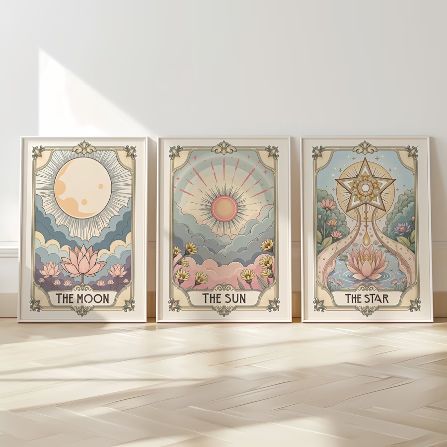 Sustainable Living Products - Stampa artistica moderna Boho Tarot Sole