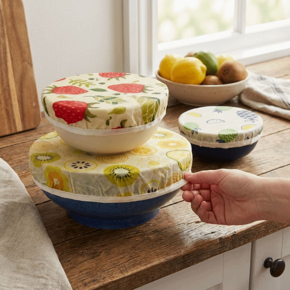 Beeswax Food Cover - Copri Ciotola in Tessuto Cerato Anti-Polvere